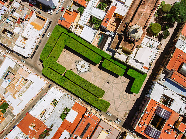 Aerial view of Santiago de Queretaro in Mexico