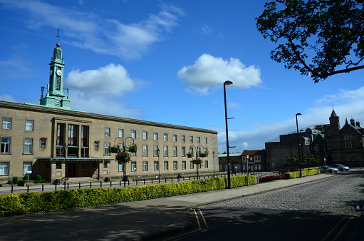 A view of the buildings in the town centre of Kirkcaldy