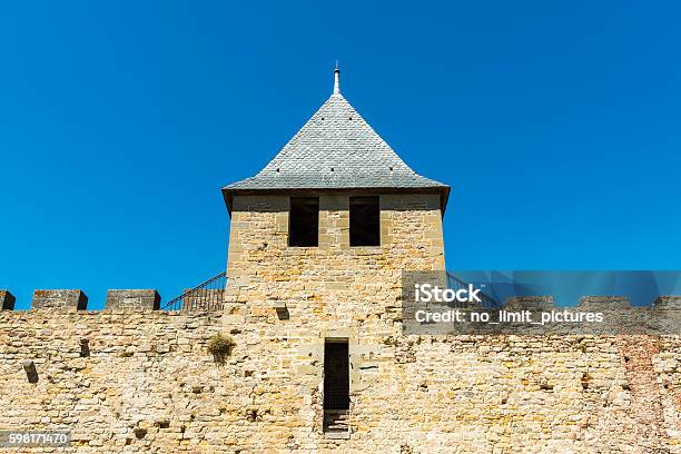 Carcasonne City Wall Stock Photo - Download Image Now - Architecture, Blue, Carcassonne