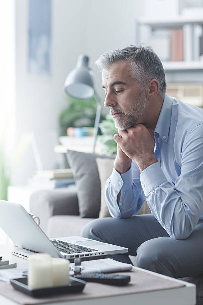 istock Businessman working at home 598174446