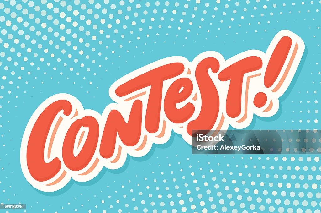 Contest banner. Hand lettering. Contest banner. Hand lettering. Vector hand drawn illustration. Contest stock vector