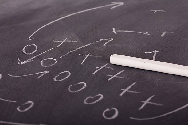 istock Close up of blackboard for coaching tactics 598215938
