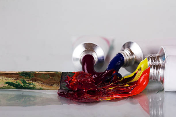 istock Open tubes with coloured paint coming out 598217440