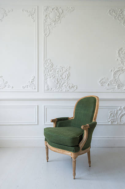istock elegant green armchair in luxury clean bright white interior 598217656