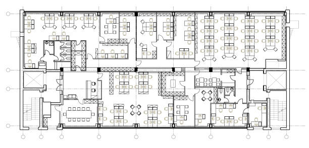istock Standard office furniture symbols set 598217766