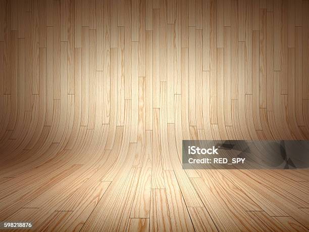 Curved Wooden Background Stock Photo - Download Image Now - Wood - Material, Curve, Backgrounds