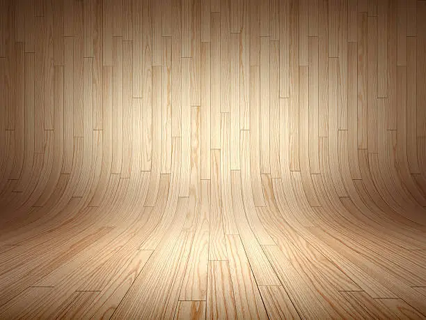 Photo of Curved wooden background