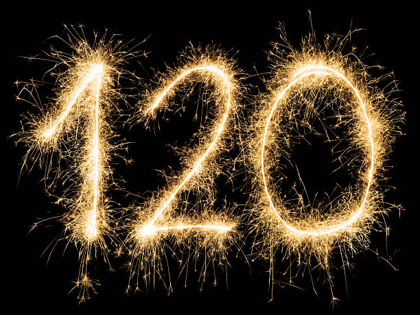 istock Sparkling celebration number 120 anniversary 598219182
