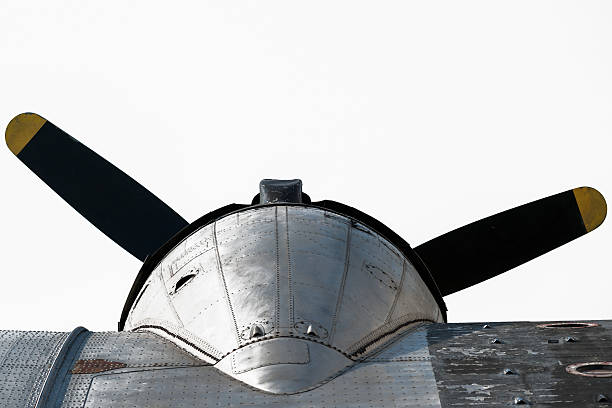istock Wing and engine of a vintage aircraft 598219918