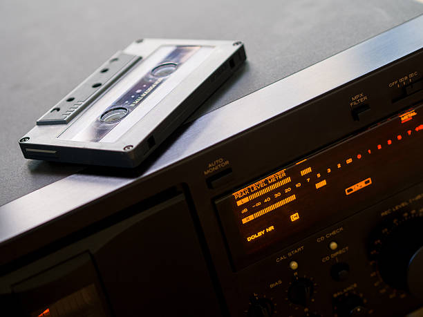 istock Tape deck riding of the cassette tape 598226408