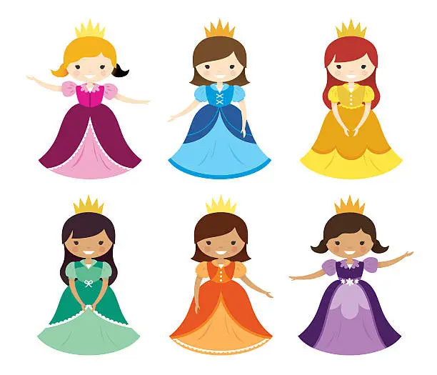 Vector illustration of Pretty Pretty Princesses