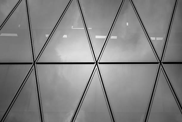 istock windows of business building with B&W color 598230530