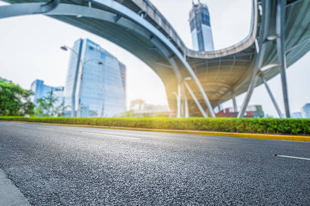 istock city empty road with modern buildings  background 598231800