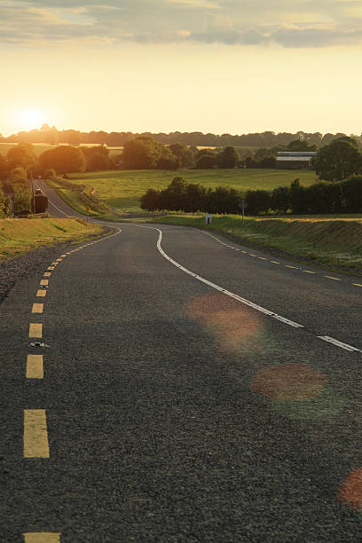 istock Winding road in dusk in Ireland 598231988