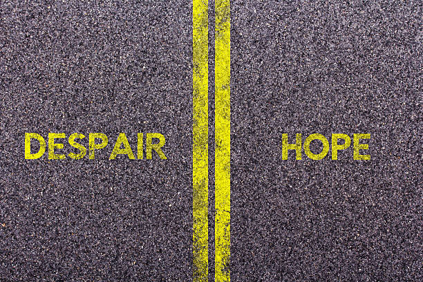 istock Tarmac with the words hope and despair 598232670