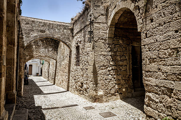 istock Old medieval streets in Rhodes, Greece 598232762