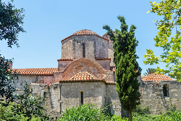 istock Byzantine church in Rhodes, Greece 598237566