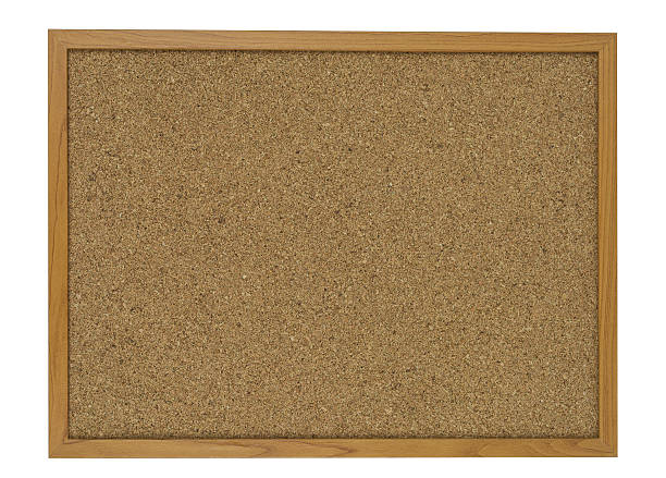 istock Blank cork wooden board isolated on white background 598238512