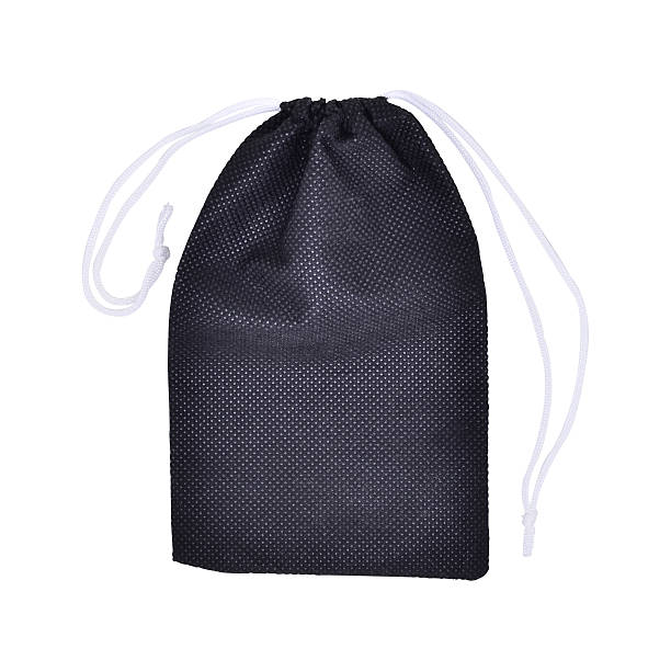 istock Black Bags White Rope Fabric Isolated 598240156