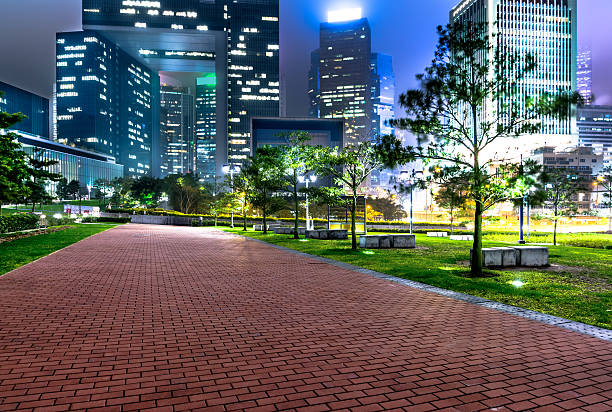 istock brick city road near modern building 598243324