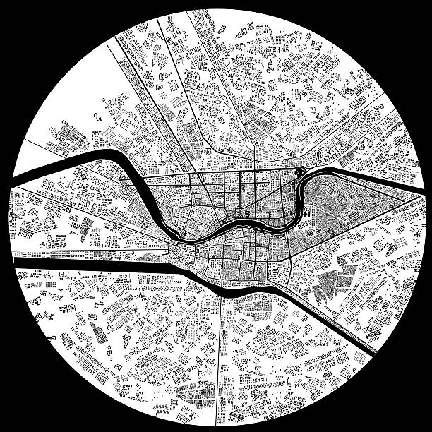 istock 3d illustration of city topographic map 598243930