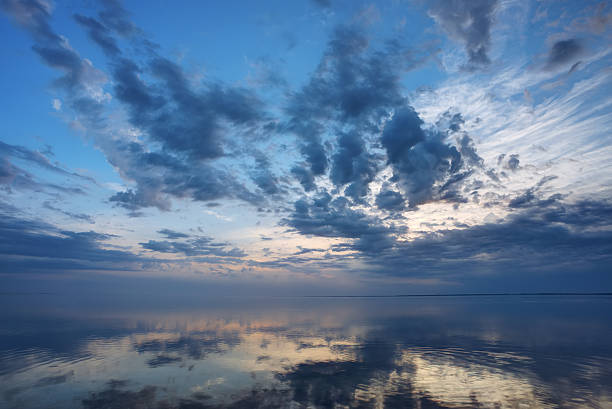 istock Beach sea and sky at sunset 598244862