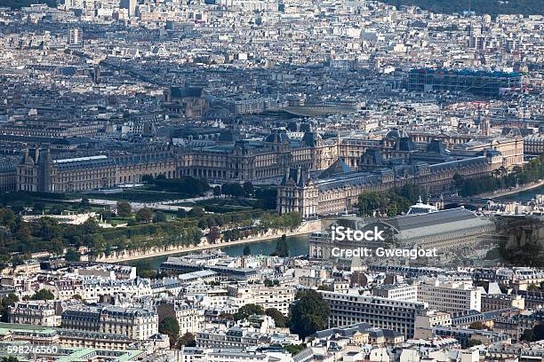 Aerial View Of The Louvre Stock Photo - Download Image Now - Musee du Louvre, Paris - France, Musee d'Orsay