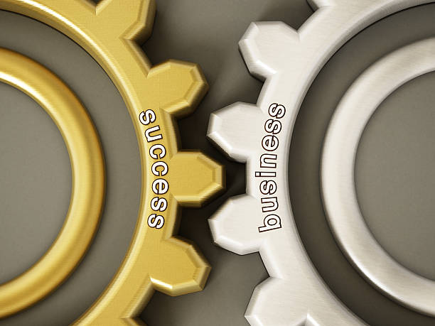 istock Success and business written wheels in motion 598247866