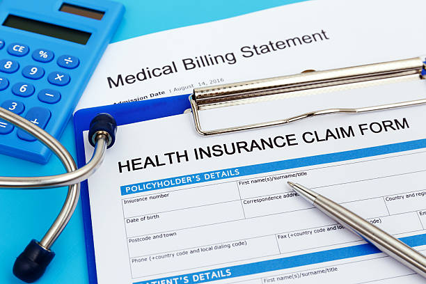 istock Health insurance claim form 598248294