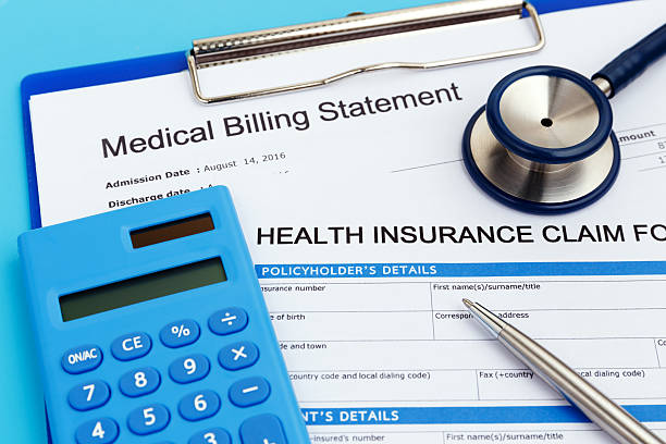 istock Health insurance with calculator 598248490