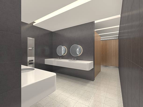 istock 3d illustration of modern restroom 598252524