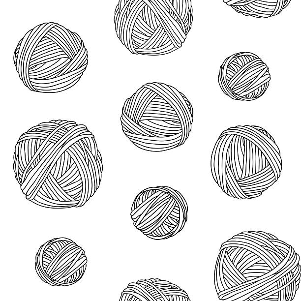 Yarn skeins, seamless background. Yarn skeins, seamless background EPS10 black shawl wrap stock illustrations