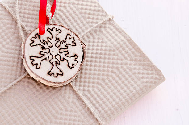 istock Hand-made christmas gift with rope decor 598254696