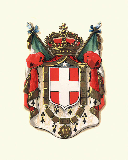 ilustrações de stock, clip art, desenhos animados e ícones de coat of arms of italy, 1898 - cultura italiana