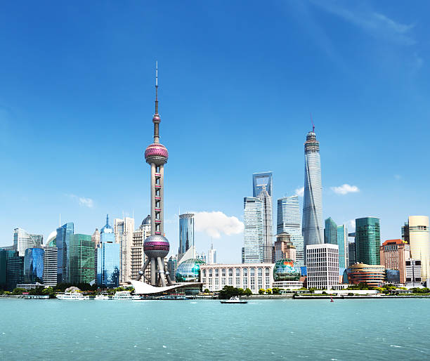 istock Shanghai skyline in sunny day, China 598256502