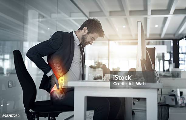 The Importance Of Good Posture Stock Photo - Download Image Now - Backache, Desk, Occupation