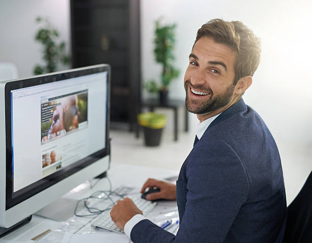 istock Achieving success with a smile on his face 598257288