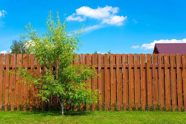 деревянный забор  - fence стоковые фото и изображения