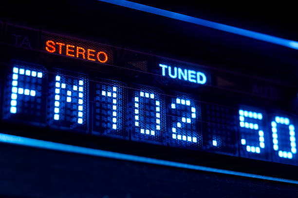 istock FM tuner radio display. Stereo digital frequency station tuned 598257662