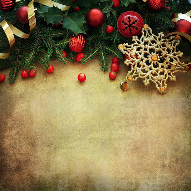istock Christmas Retro Card border design 598261204