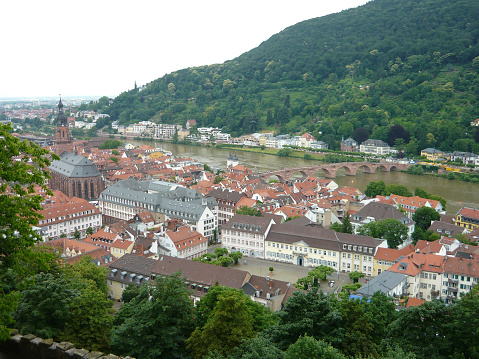 Heidelberg, Germany, and the bridge over the river Neckar
