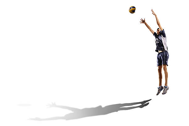 istock Professional valleyball player isolated on white 598521560