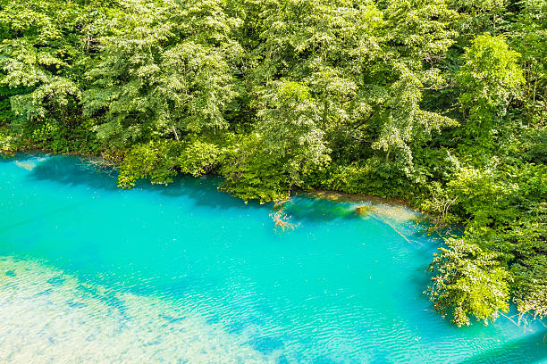 istock Shirasuna dam is a deep place has become emerald green. 598522142