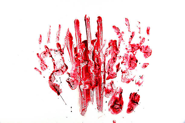 istock set 8. bloodstains on isolated white background 598523446