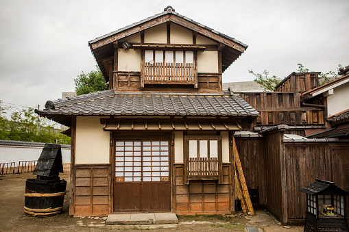 Traditional old japanese house in toei studios kyoto japan