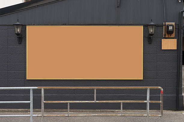 istock Large blank billboard on a street wall 598525536