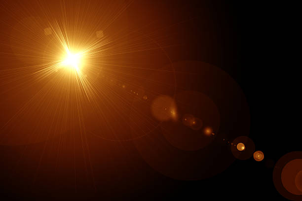 istock Digital lens flare in black background 598528682