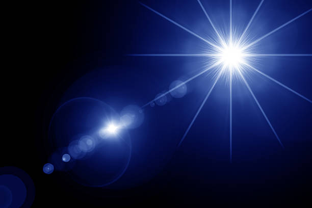 istock Digital lens flare in black background 598528910