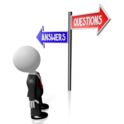 3d Questions And Answers Stock Photo - Download Image Now - Adult, Advice,  Arrow Symbol - iStock