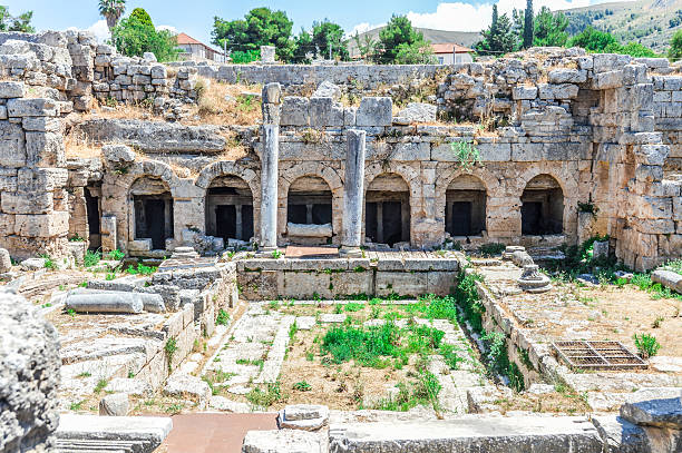 istock Beautiful ruins of Ancient Corinth in Greece 598541466